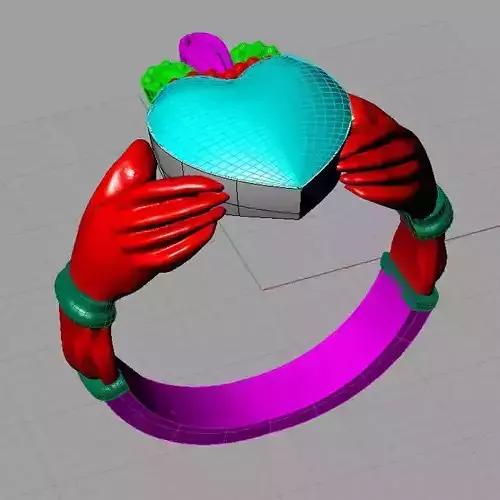 Claddagh Engagement ring with Heart metal Irish  an121