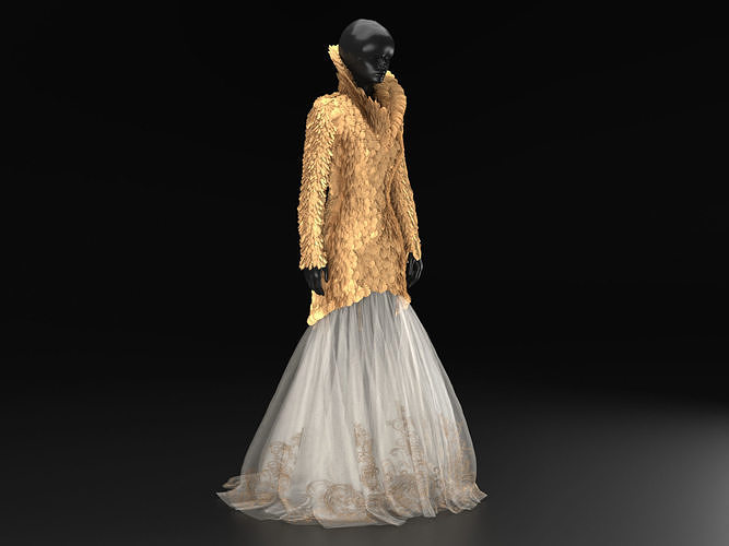 Alexander McQueen dress 3D print model