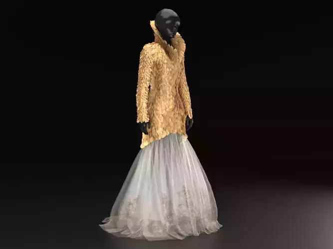 Alexander McQueen dress 3D print model