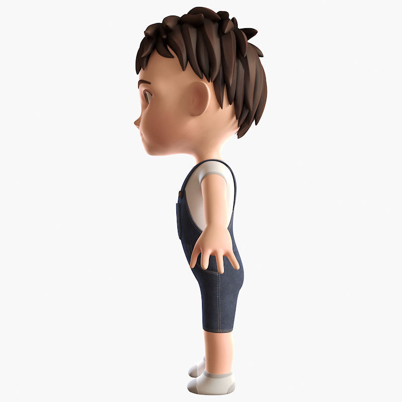 Cartoon Boy NoRig model 3D model_8