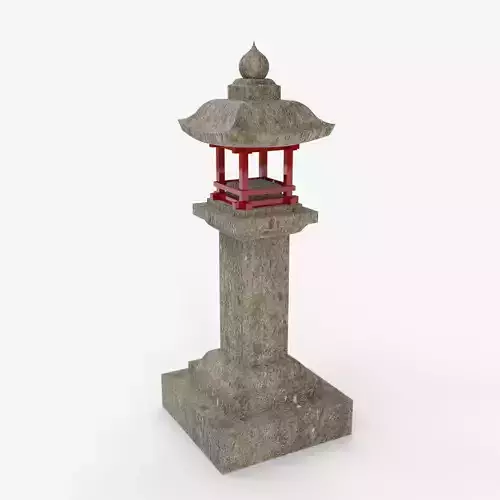Japanese Stone Lantern Wood Support - Japan Collection