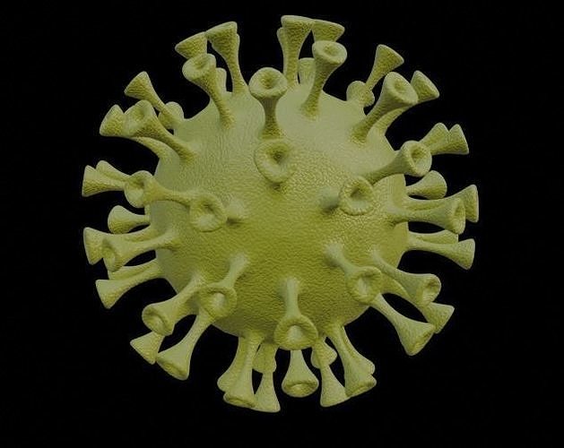 Corona Virus 3d model Low-poly 3D model