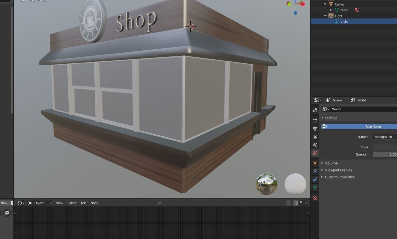Coffee pavilion Low-poly 3D model_31