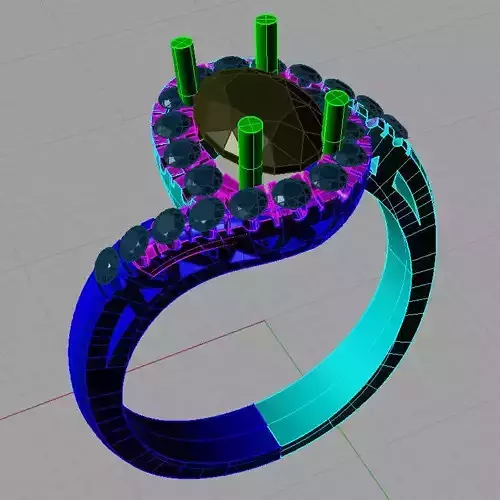 Oval fashion ring  Anello ovale con contorno  an0125