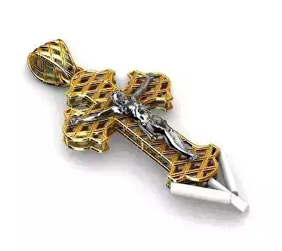 Cross jesus christ pendant religiuos jewelry vision closed 