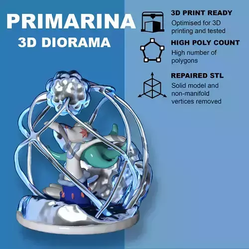 Pokemon - Primarina diorama