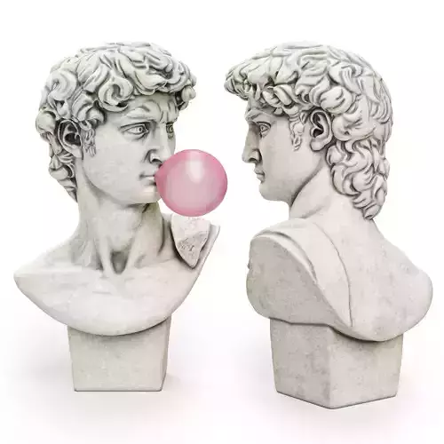 Bust of David Sculpture  Michelangelo 3D model
