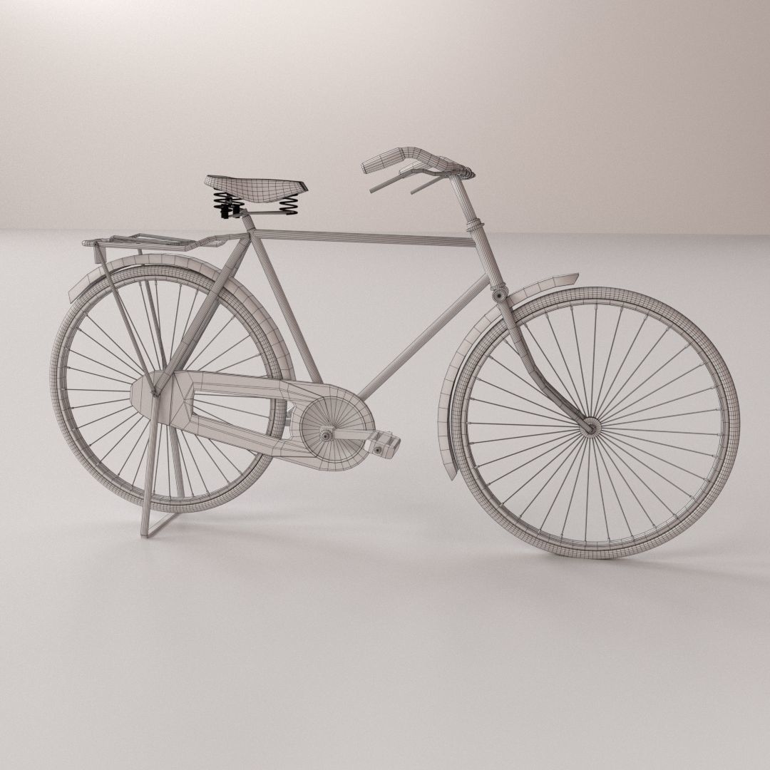 Bicycle vintage 3D model_4