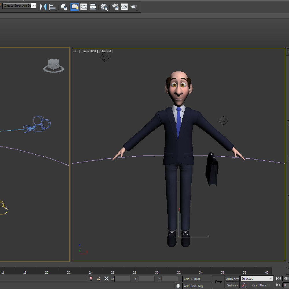 Business Man Cartoon 3D model_15
