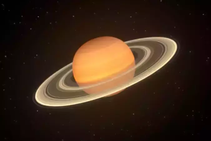 Saturn planet in space 3D model