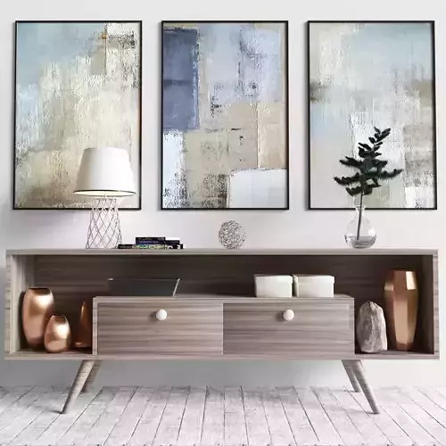 Chest of drawers with decor 3D model