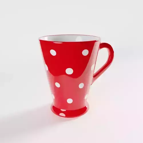 Polka Dot Latte Mug 3D model