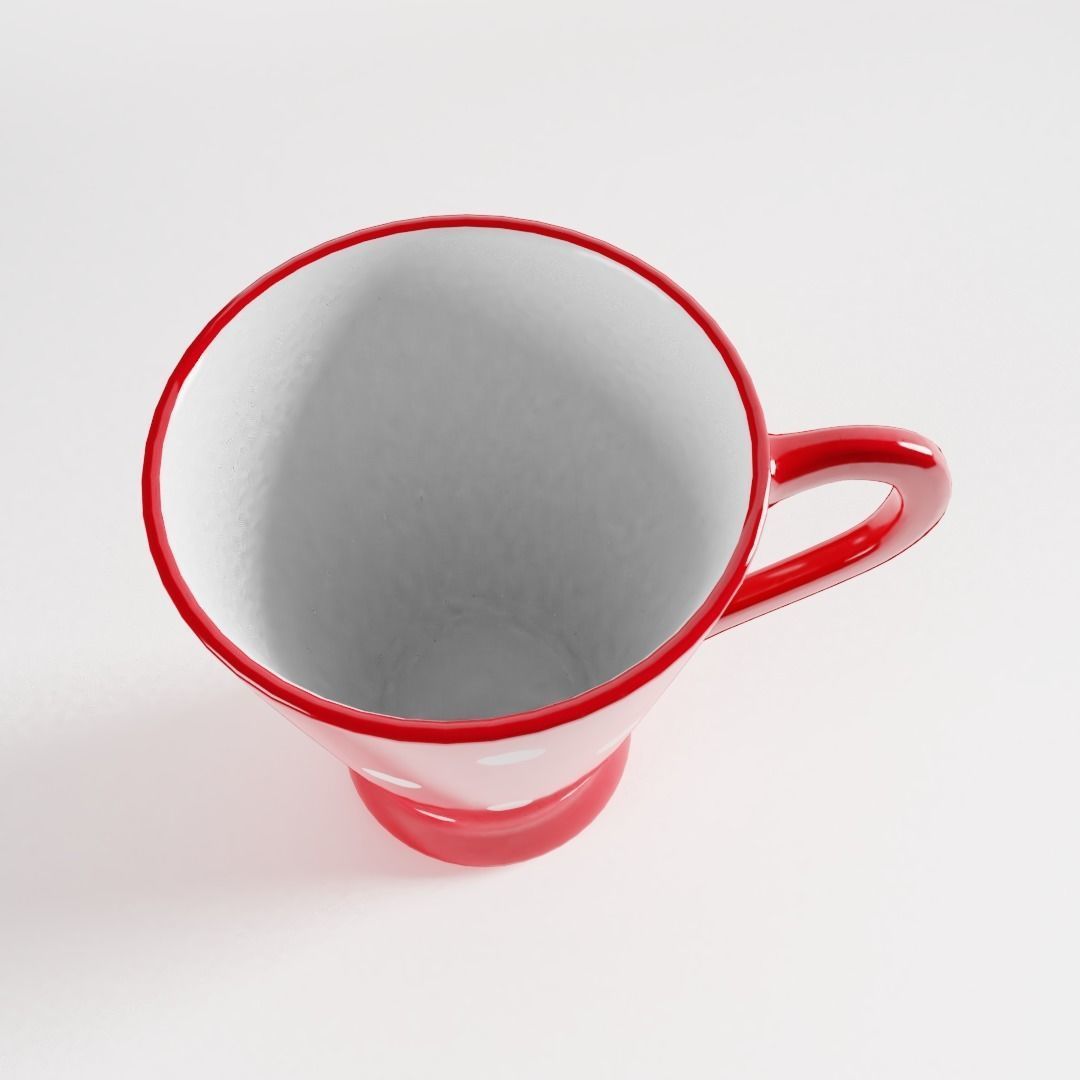 Polka Dot Latte Mug 3D model_2