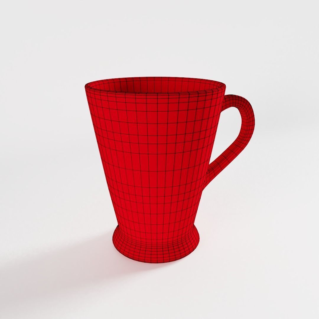 Polka Dot Latte Mug 3D model_4