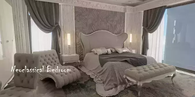 Neoclassical Bedroom 3D model