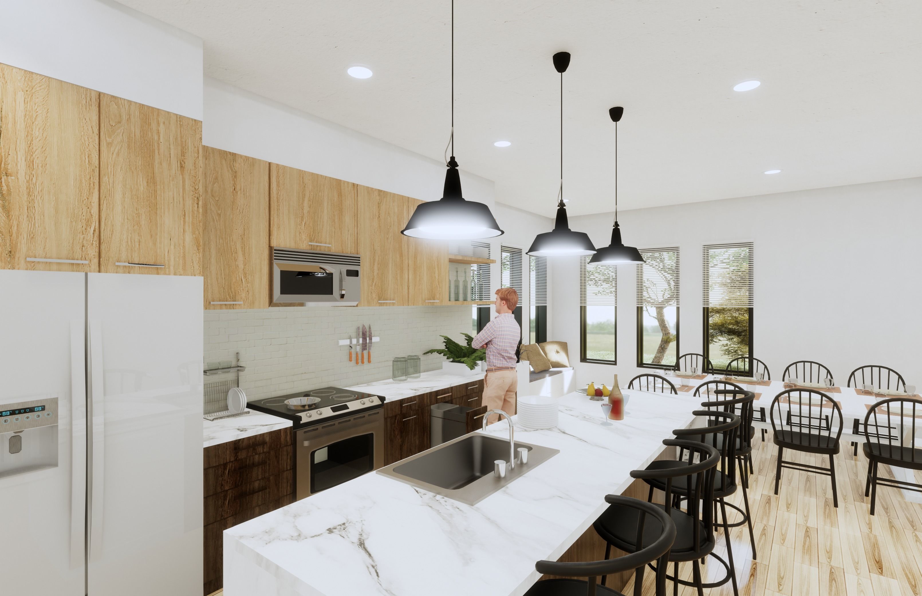 Full Kitchen Revit Model Scene 3D model_4