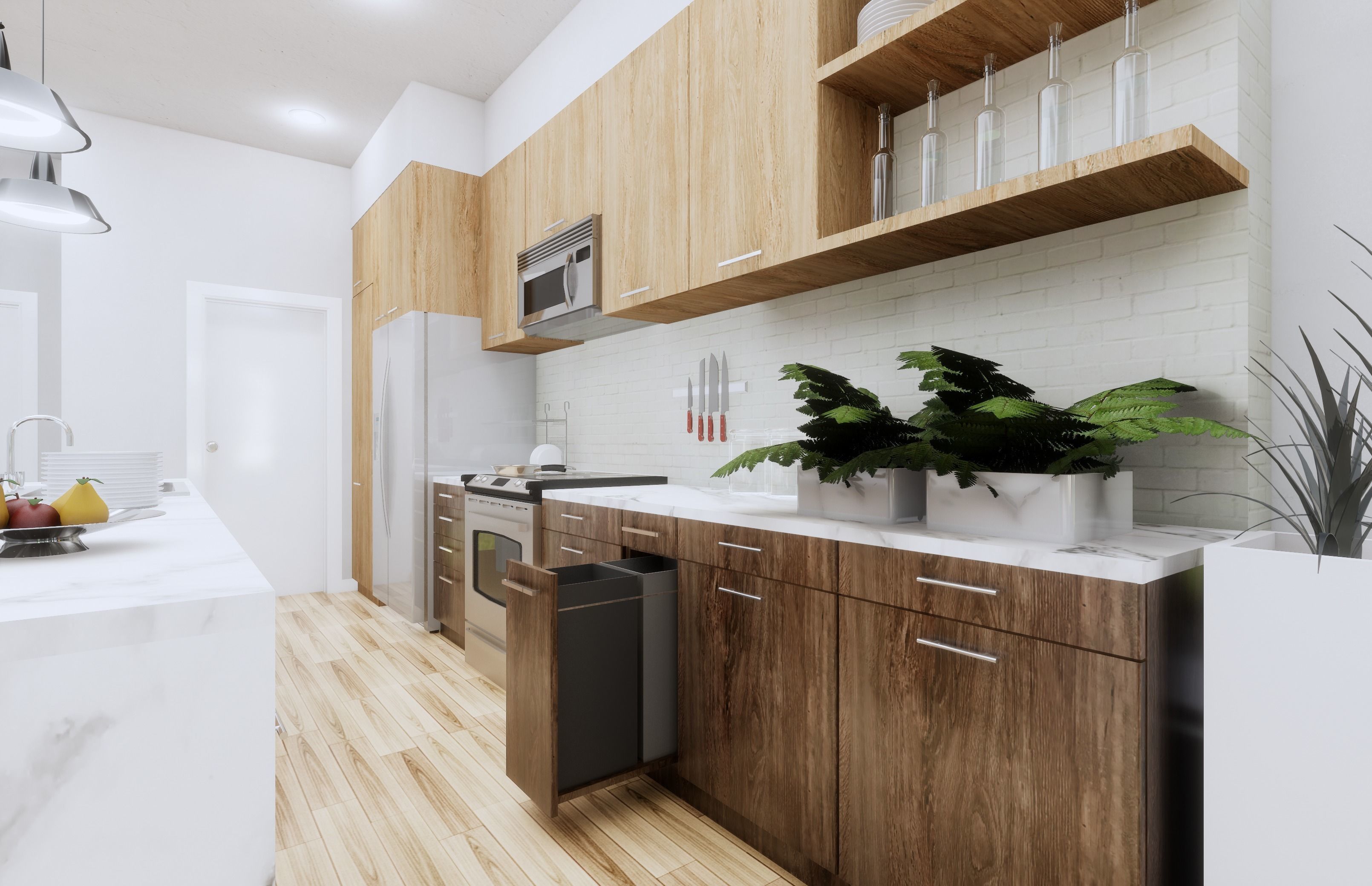 Full Kitchen Revit Model Scene 3D model_3