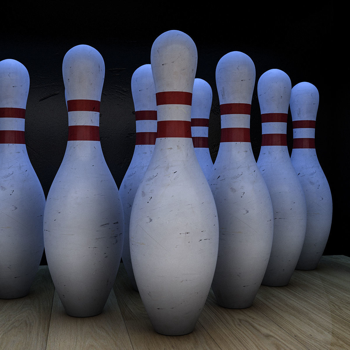 Bowling Alley 3D Model Low-poly 3D model_11