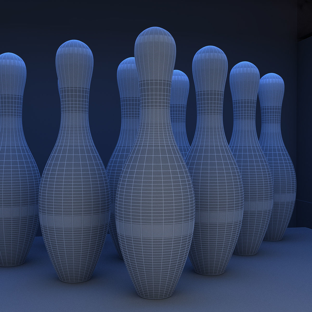 Bowling Alley 3D Model Low-poly 3D model_24