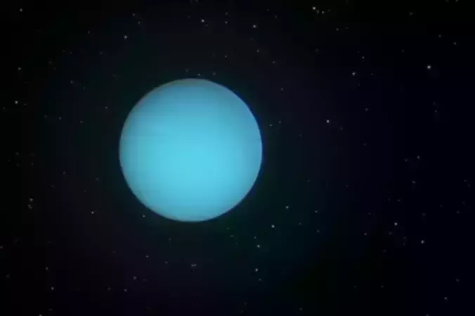 Uranus neptune in night sky 3D model