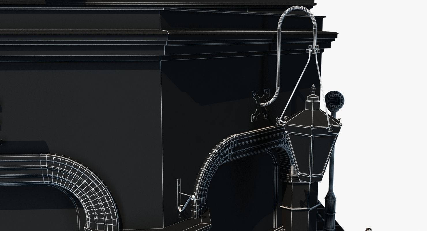 Historic London Corner Building 3D model_19