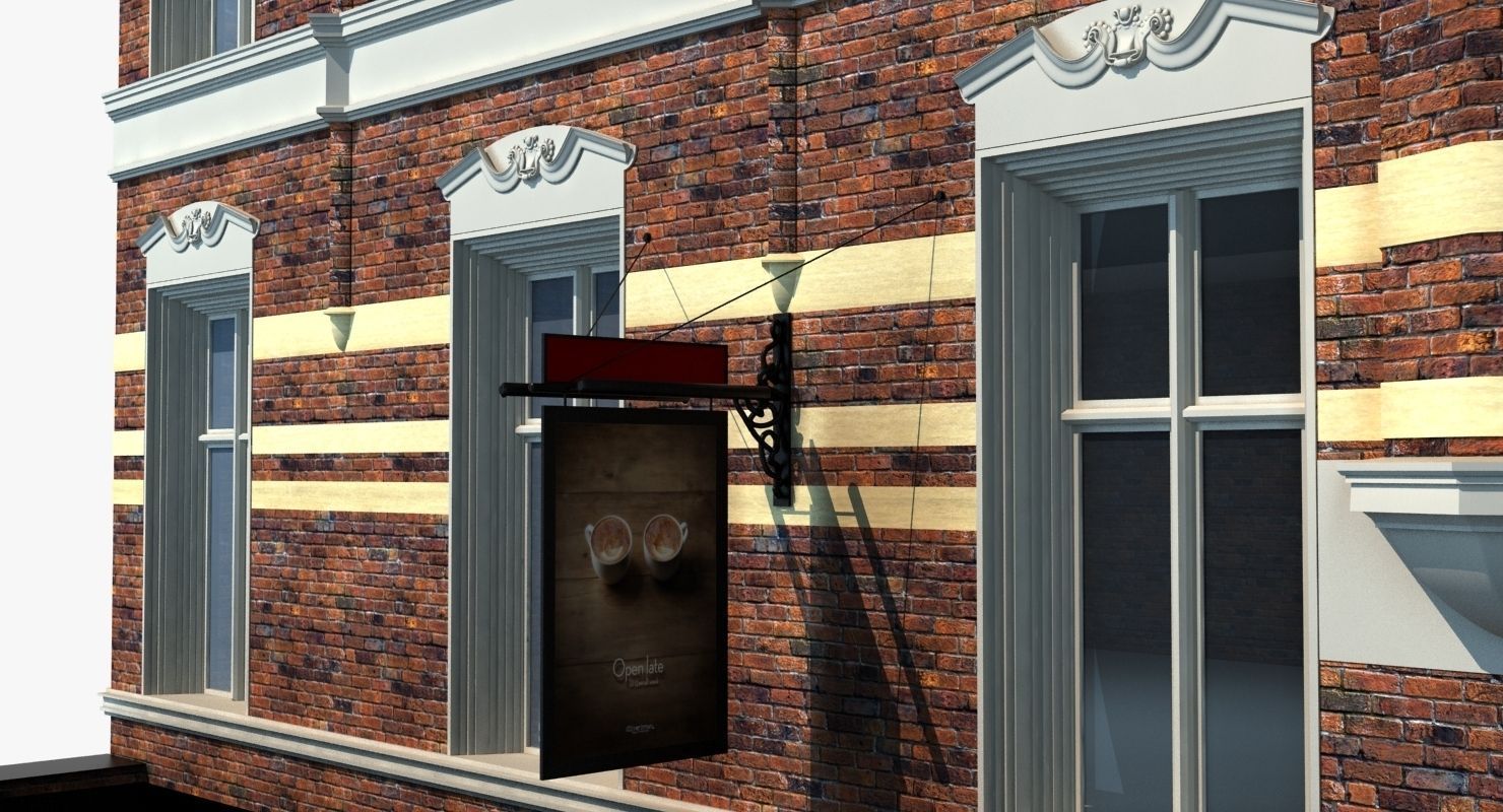 Historic London Corner Building 3D model_16