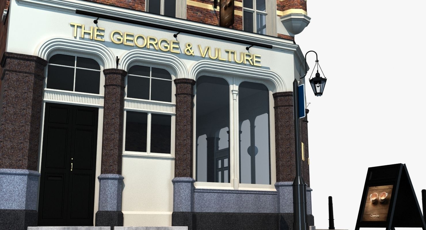 Historic London Corner Building 3D model_6