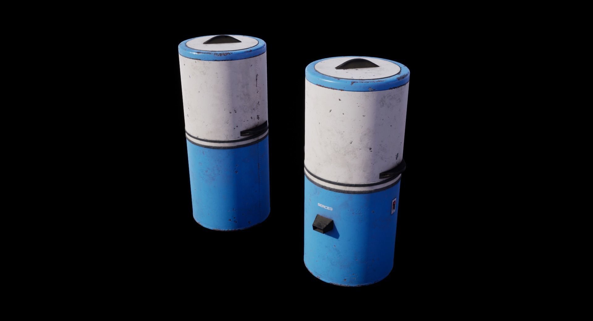 Old Soviet Washing Machine Low-poly 3D model_12