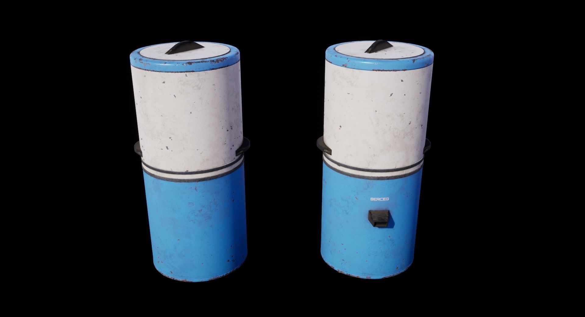 Old Soviet Washing Machine Low-poly 3D model_6