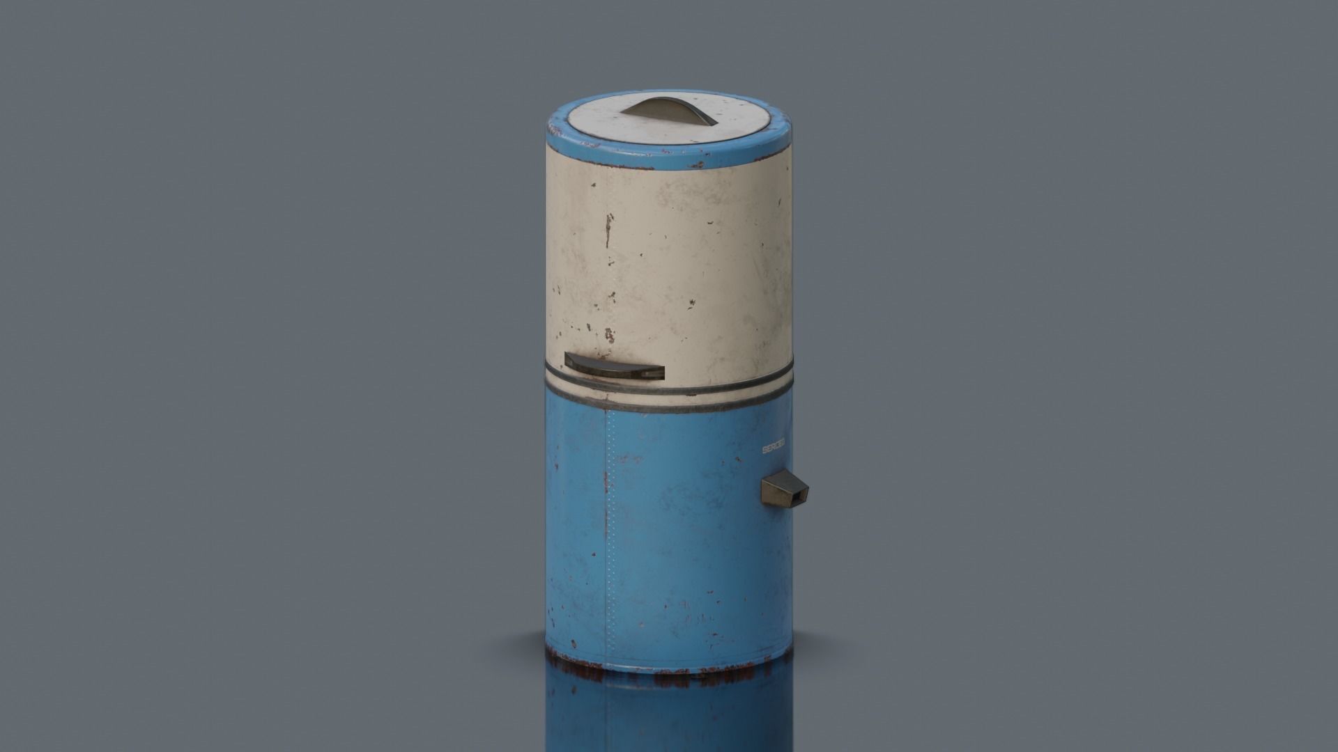 Old Soviet Washing Machine Low-poly 3D model_3