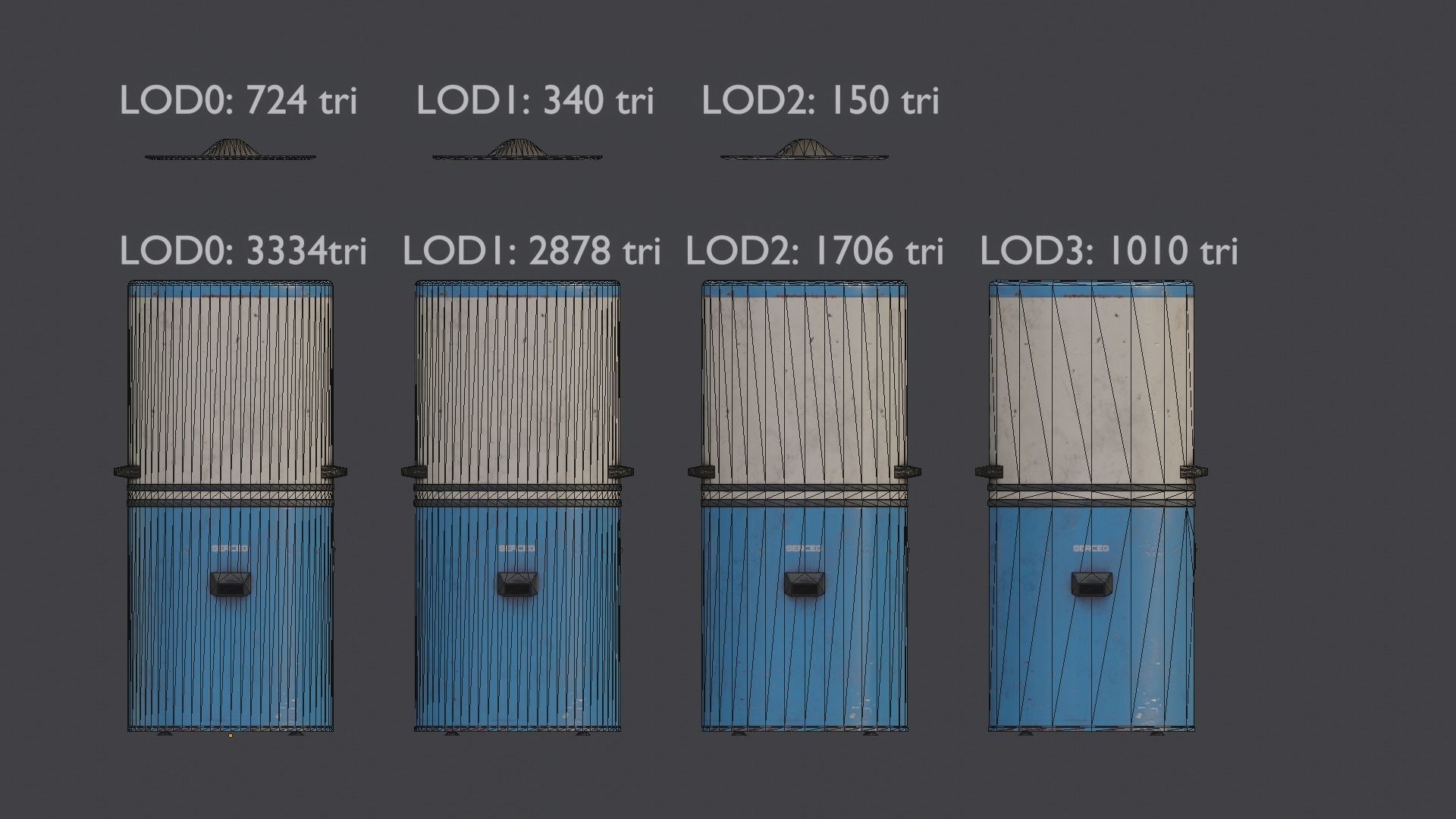 Old Soviet Washing Machine Low-poly 3D model_2