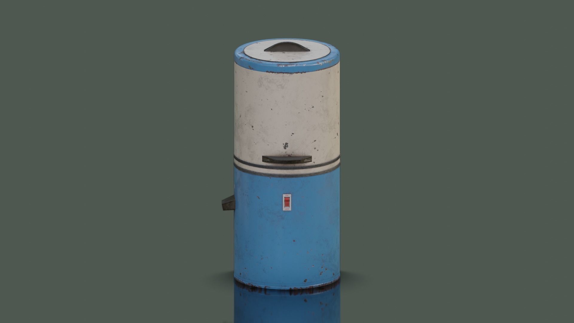 Old Soviet Washing Machine Low-poly 3D model_5