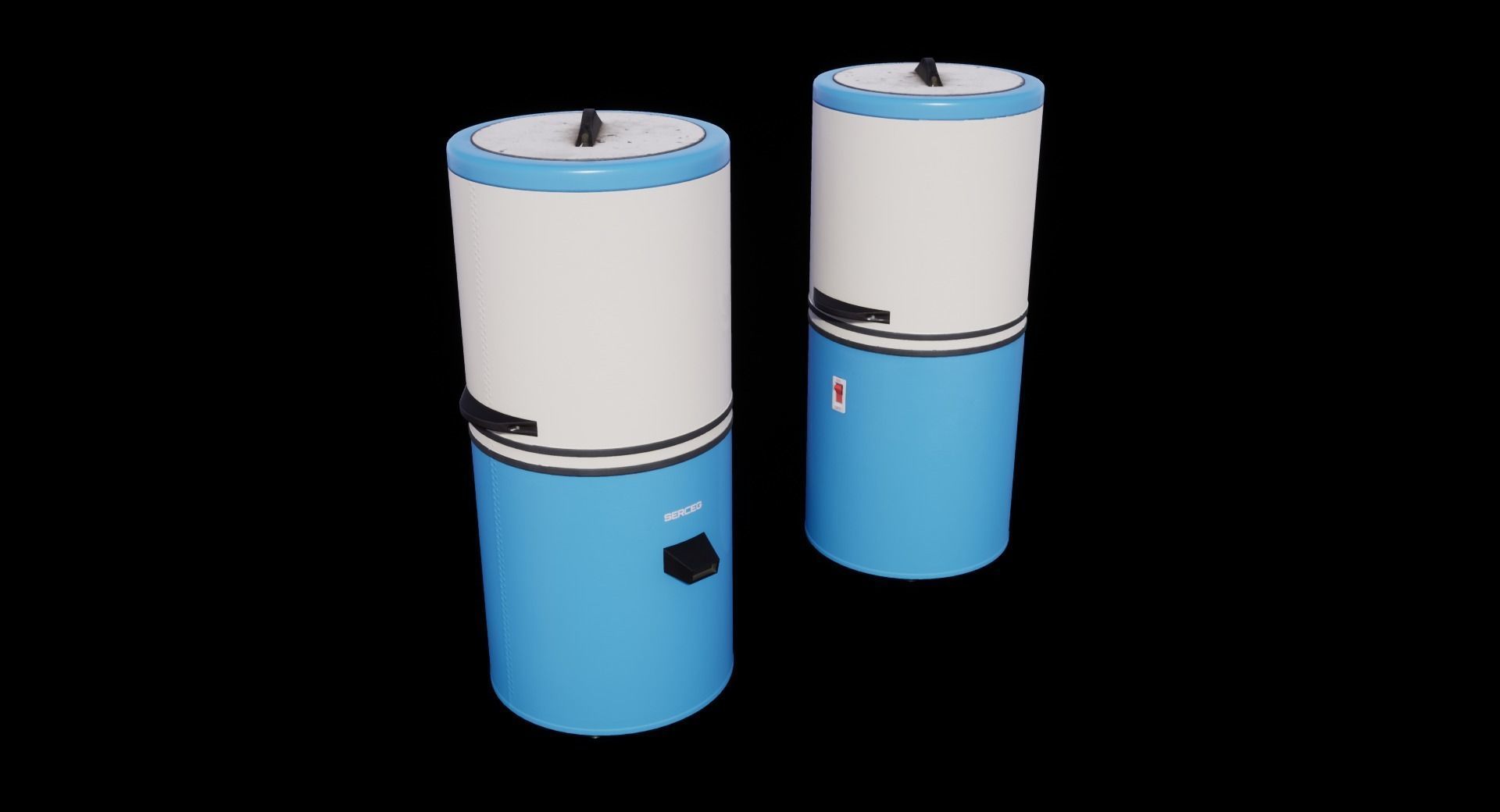 Old Soviet Washing Machine Low-poly 3D model_9