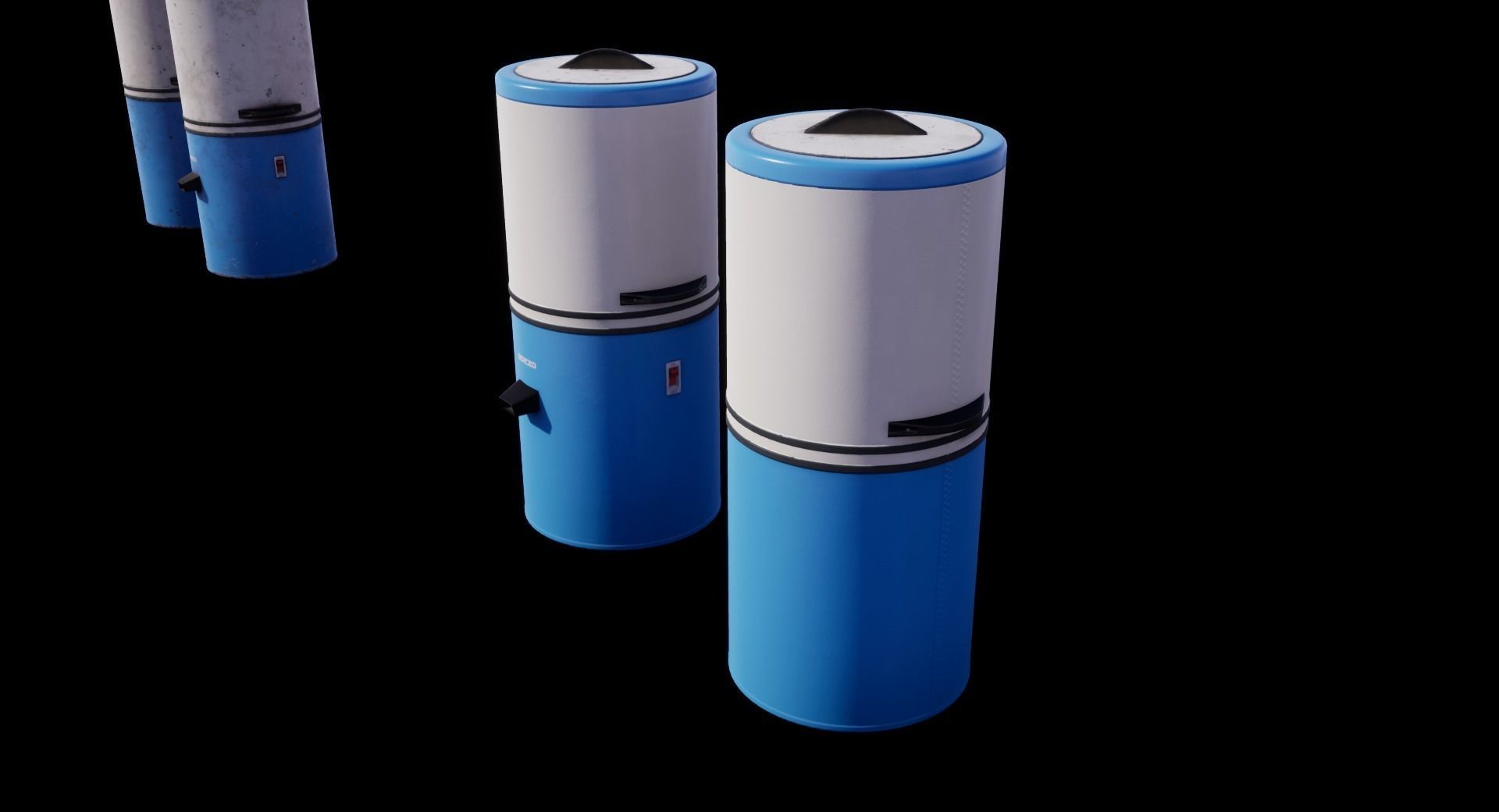 Old Soviet Washing Machine Low-poly 3D model_10