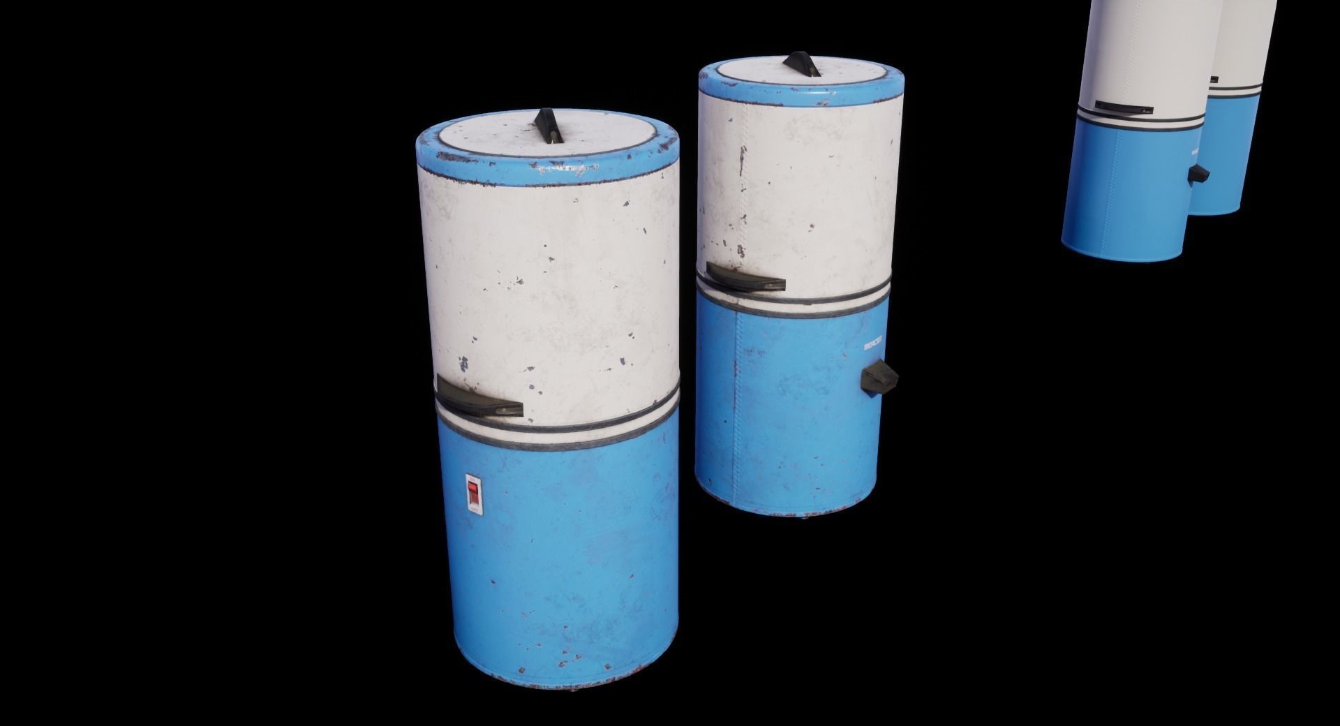 Old Soviet Washing Machine Low-poly 3D model_8