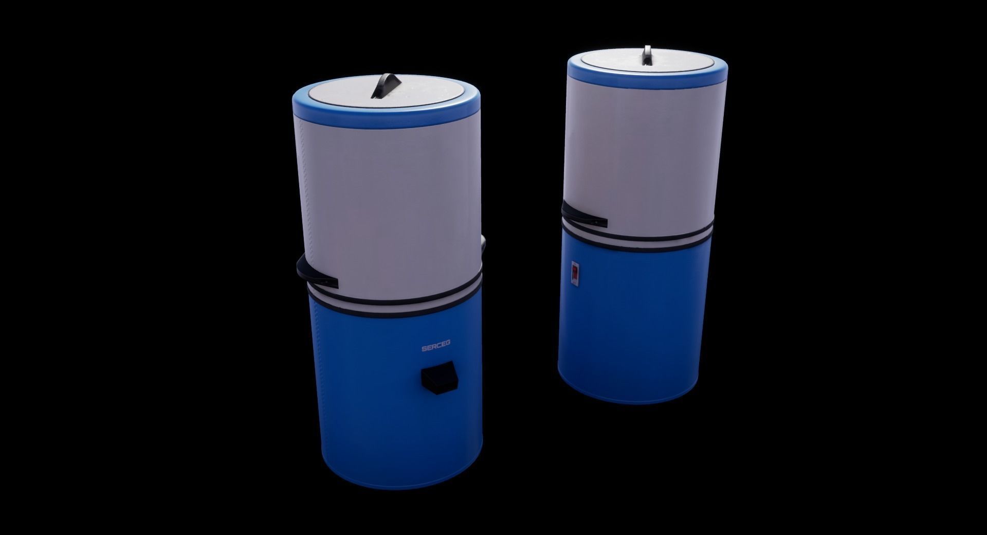 Old Soviet Washing Machine Low-poly 3D model_11