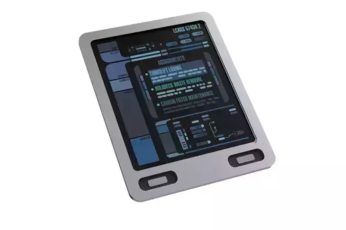 Star Trek Lower Desks Padd with graphics