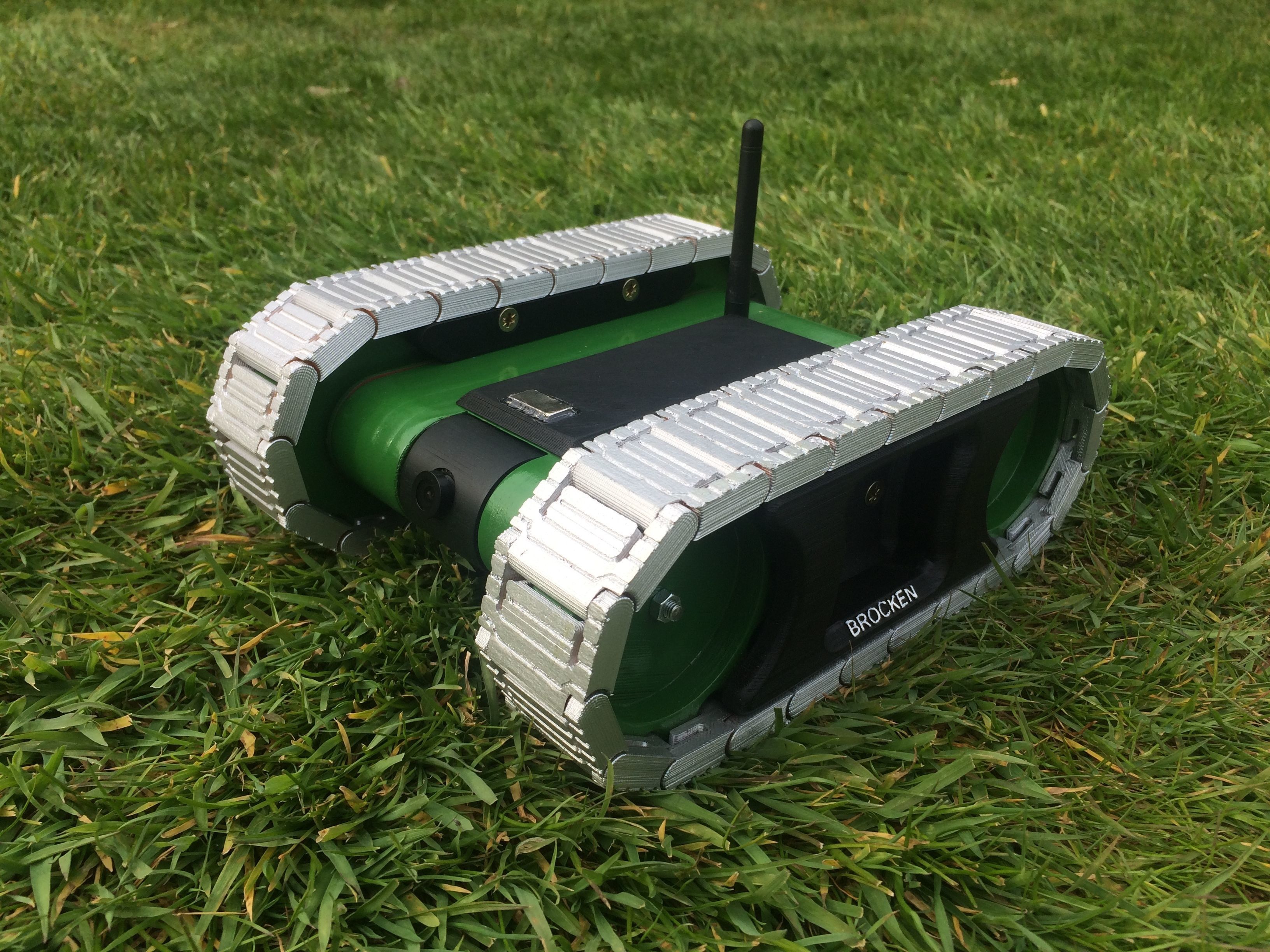 RC FPV tank rover 3D print model_3