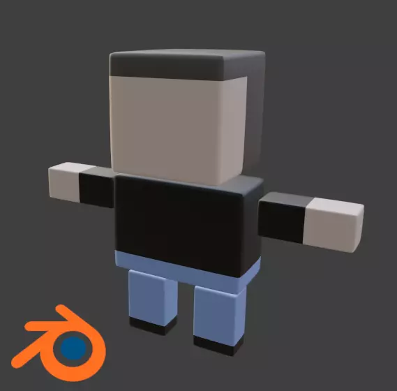 Base Character Low-poly Mesh 3D model_0