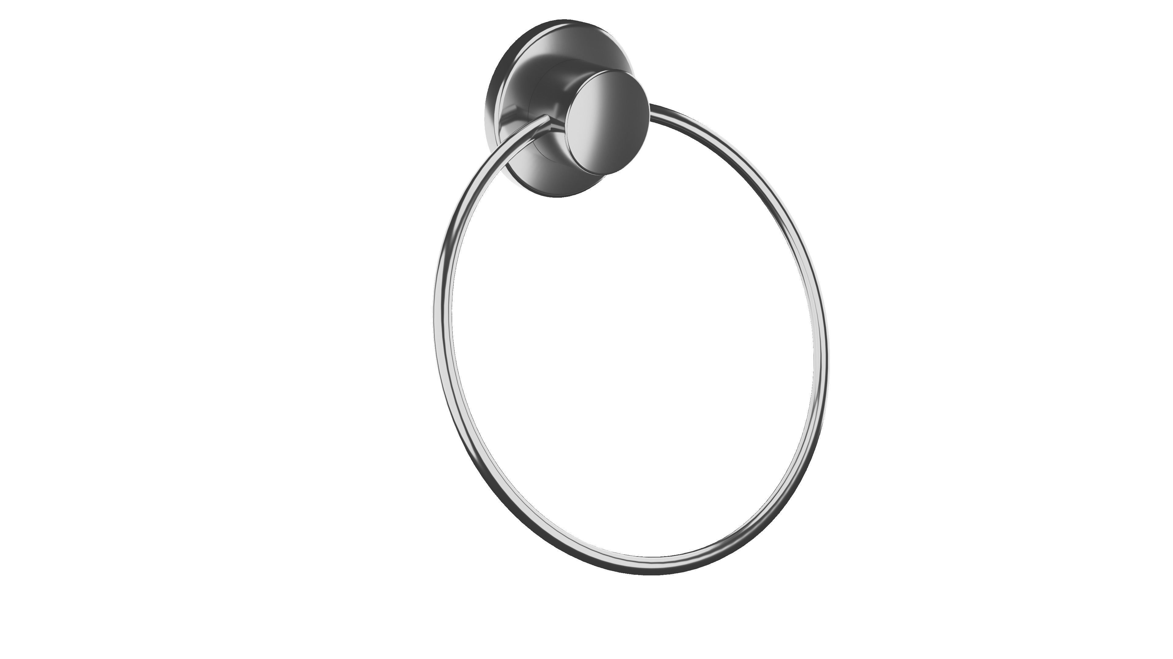 Round Towel Holder 3D model_1