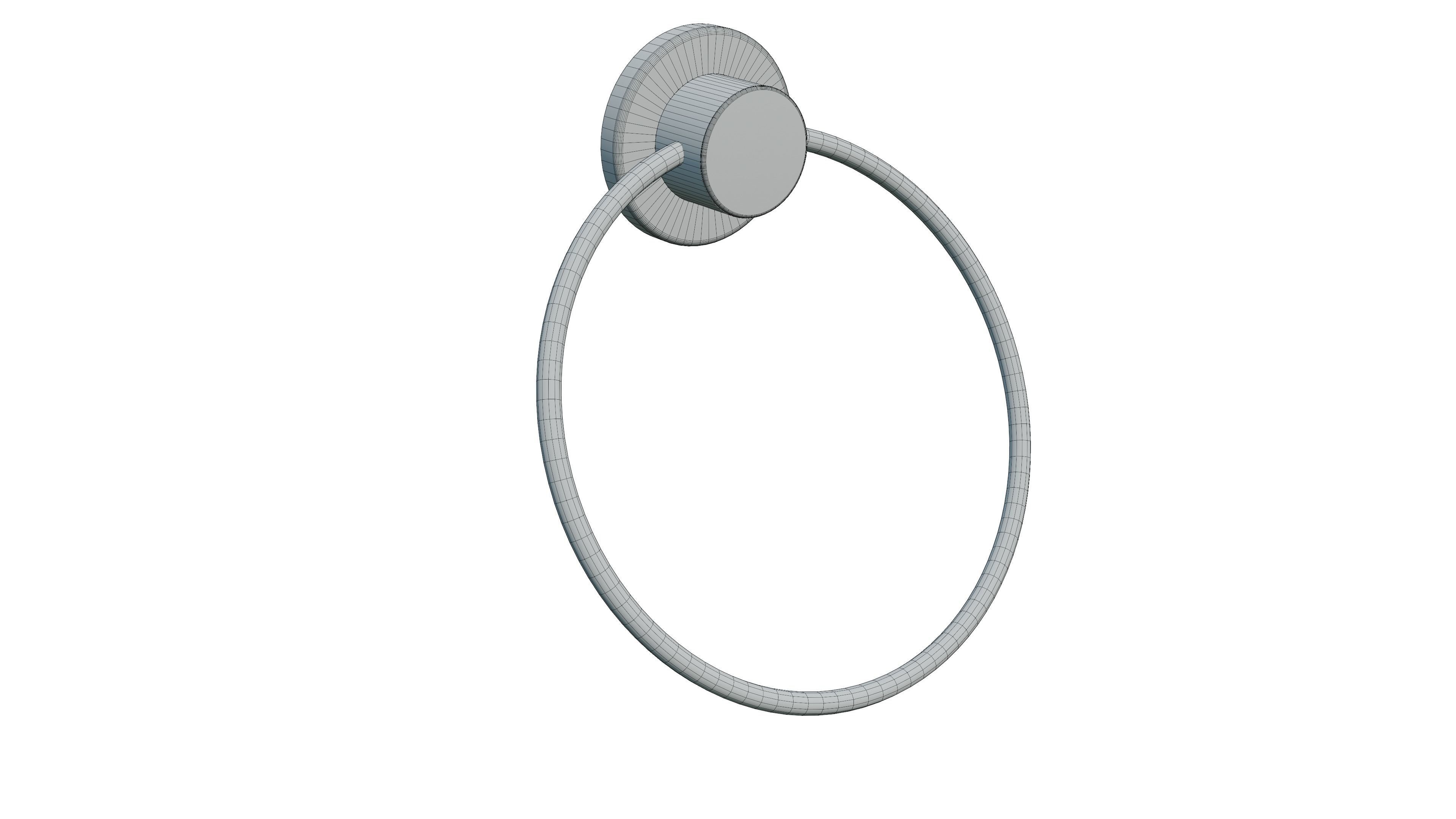 Round Towel Holder 3D model_2