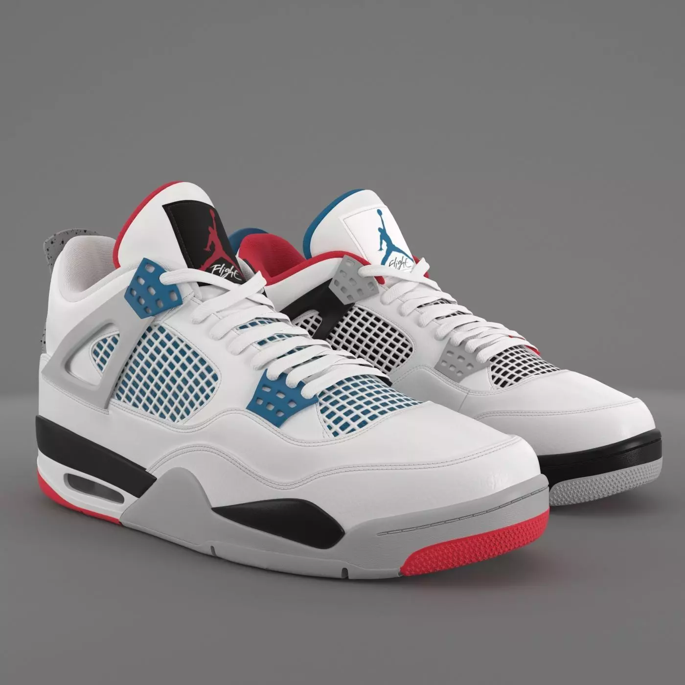 Air Jordan 4 Retro What The PBR Low-poly 3D model