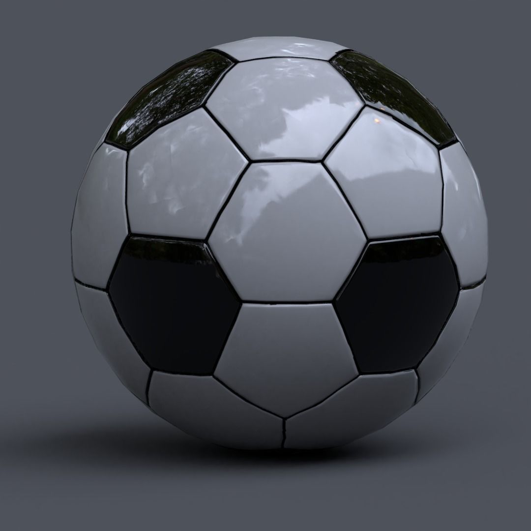 soccer ball Low-poly 3D model_11