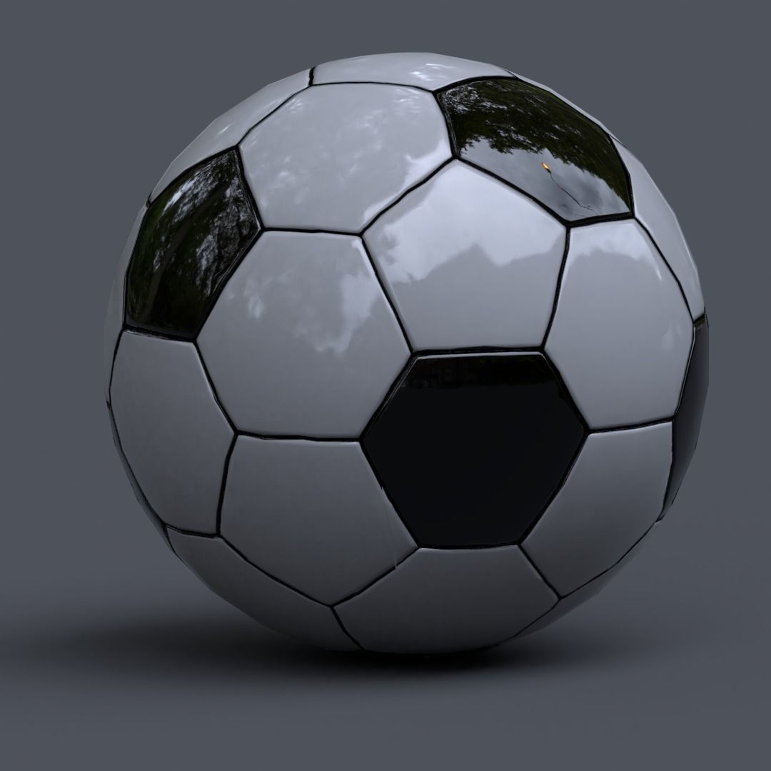 soccer ball Low-poly 3D model_2