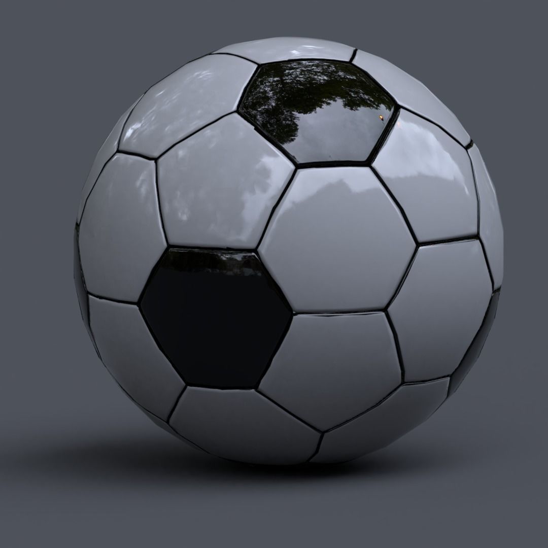 soccer ball Low-poly 3D model_9