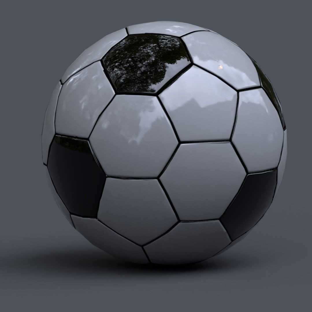 soccer ball Low-poly 3D model_8