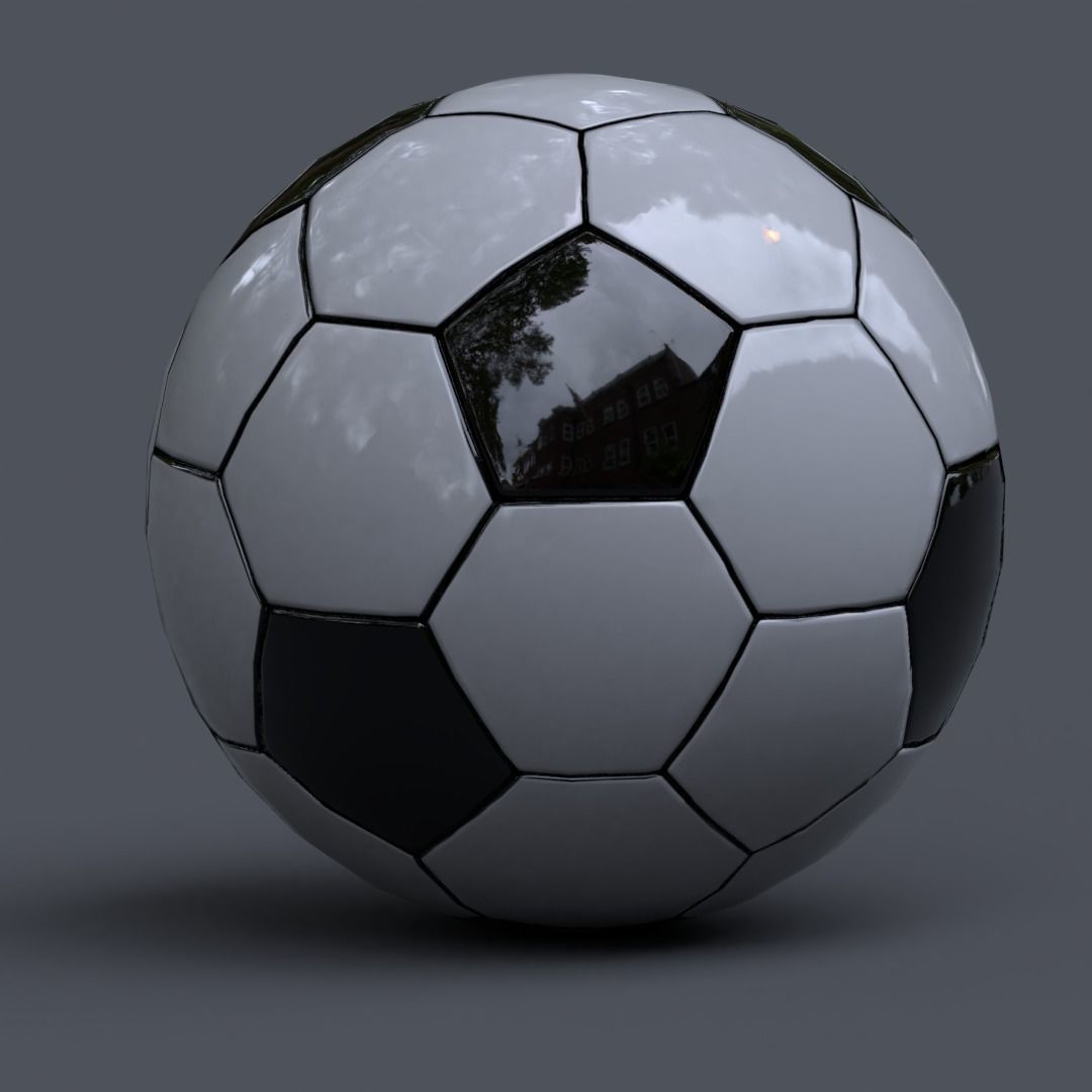 soccer ball Low-poly 3D model_5