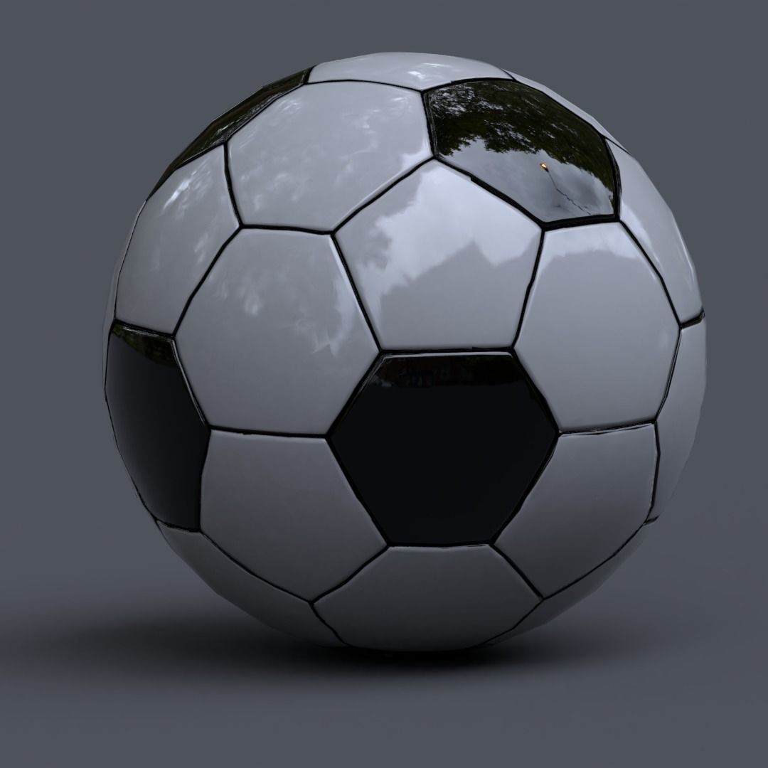 soccer ball Low-poly 3D model_10