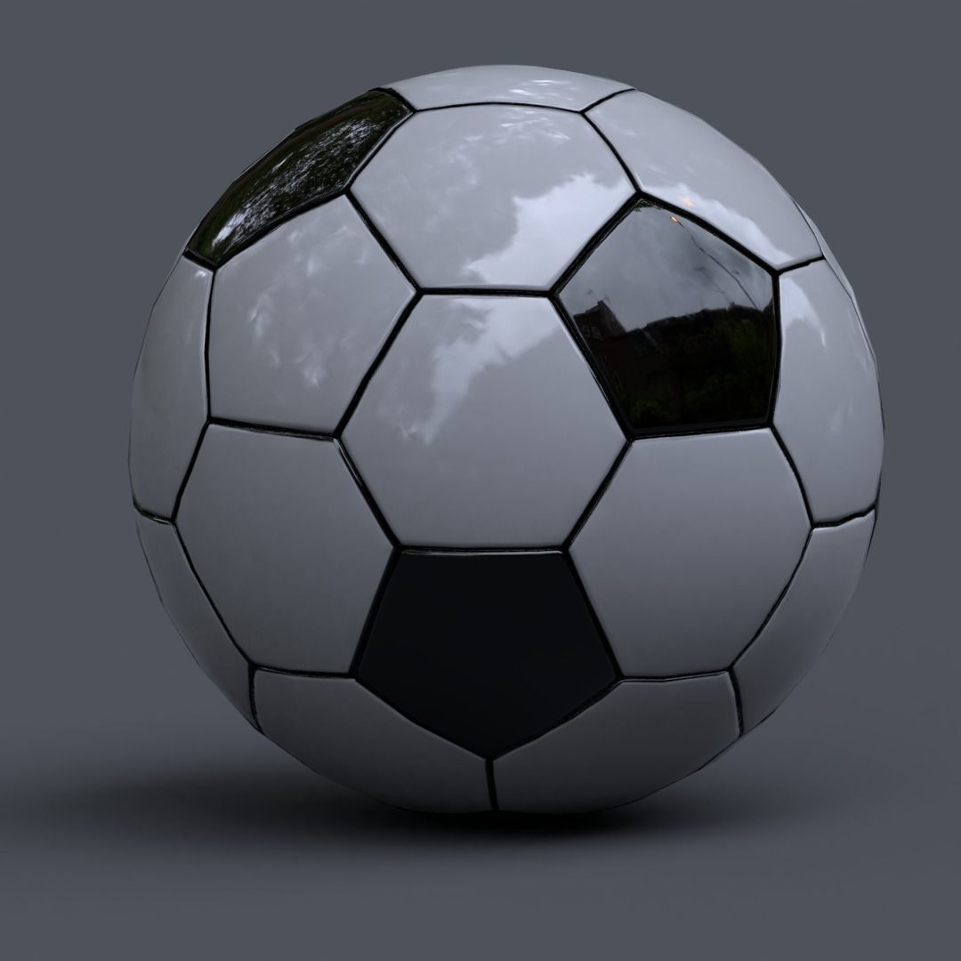 soccer ball Low-poly 3D model_6