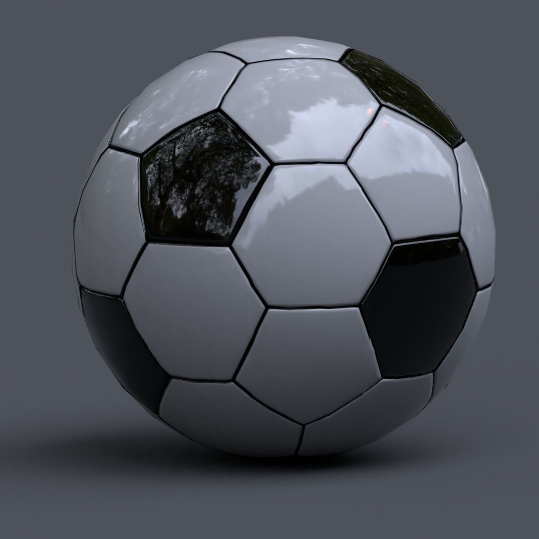 soccer ball Low-poly 3D model_3